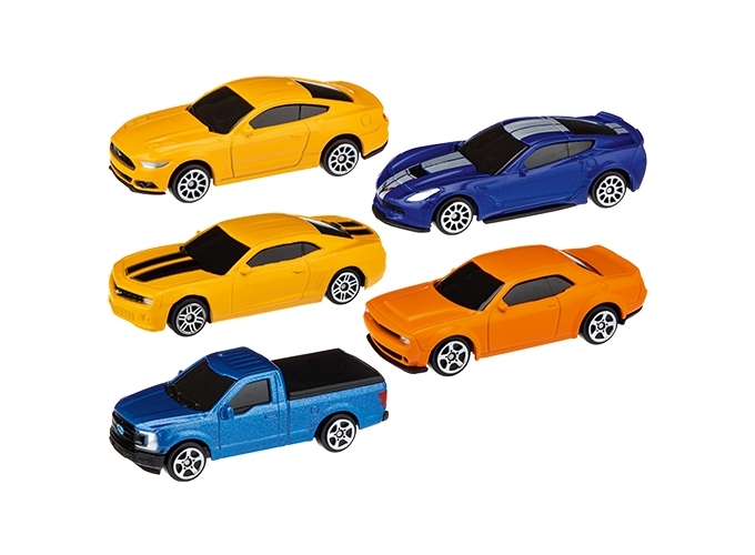 PRES. DE 5 VEHICULES LICENSE METAL 7cm 1 64 (1)