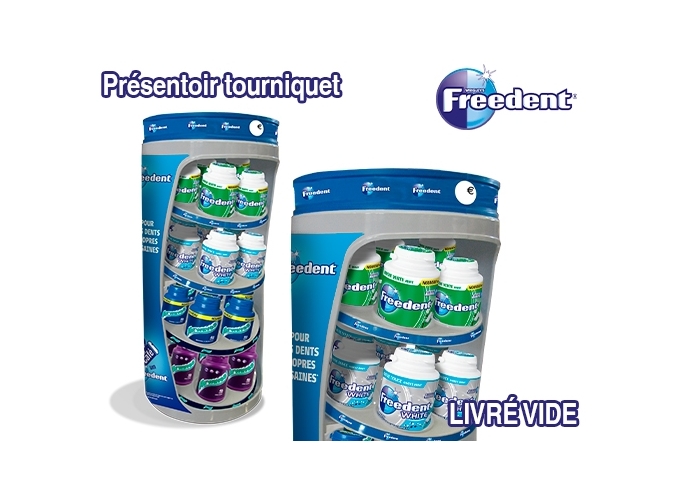 PRESENTOIR 4 BOTTLES AIRWAVES FREEDENT  (1)