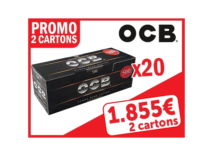 PROMO 2 CARTONS DE 20 BTES DE 500 TUBES OCB (1)