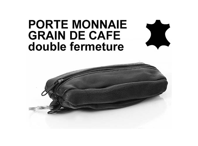 PTE MONNAIE GRAIN CAFE DOUBLE CUIR AGN. NOIR (10)