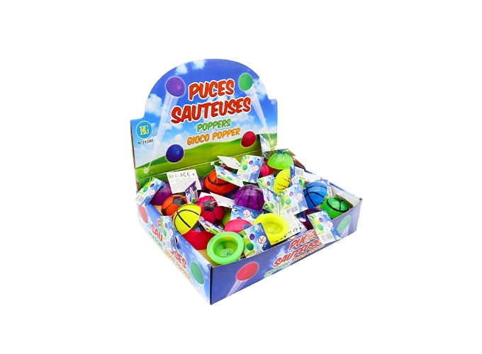 PUCE SAUTEUSE 4.5CM 6 COULEURS ASSORTIES (PR.48)