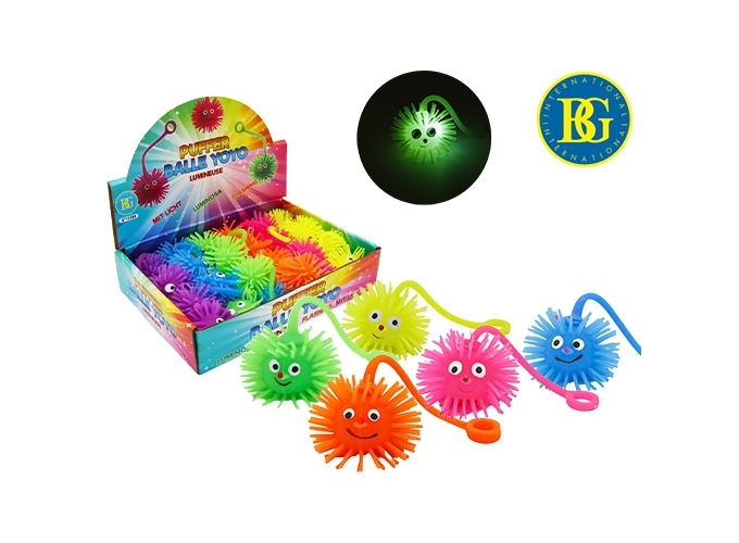 PUFFER VISAGE YOYO 5CM AVEC PILES 6 CLRS ASS (24)