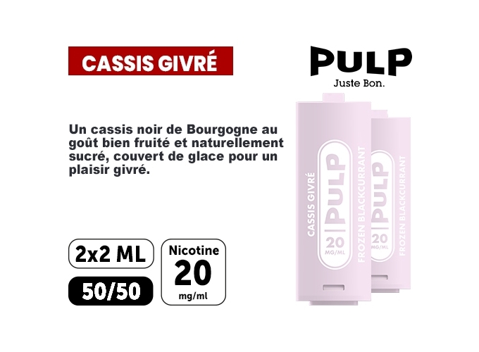 PULP  2 POD CASSIS GIVRÉ 20 MG