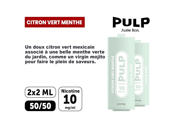 PULP  2 POD CITRON VERT MENTHE 10 MG