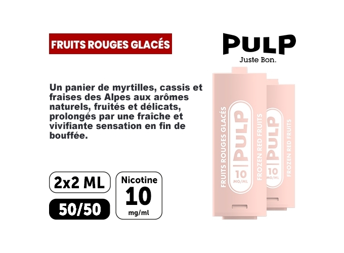 PULP  2 POD FRUITS ROUGES GLACÉS 10 MG
