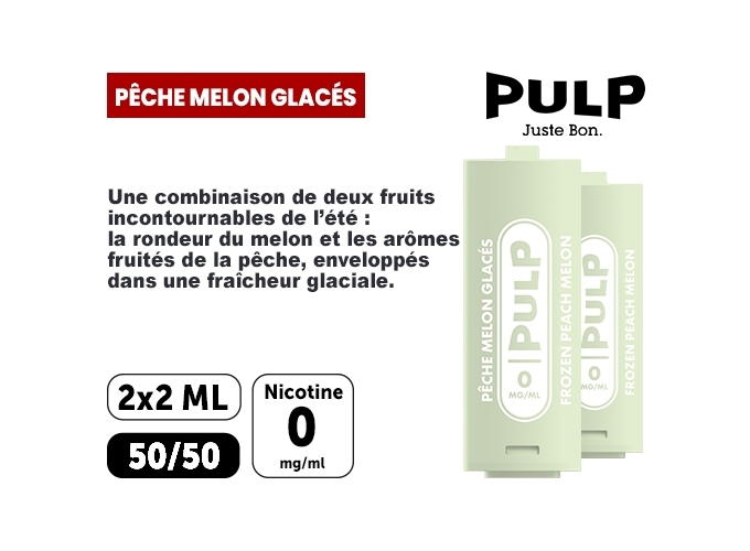PULP  2 POD PECHE MELON GLACÉ 00 MG