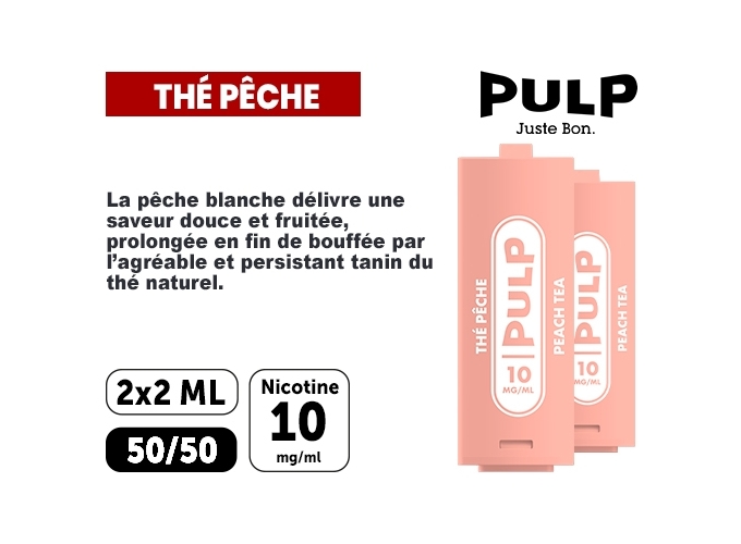 PULP  2 POD THÉ PECHE 10 MG