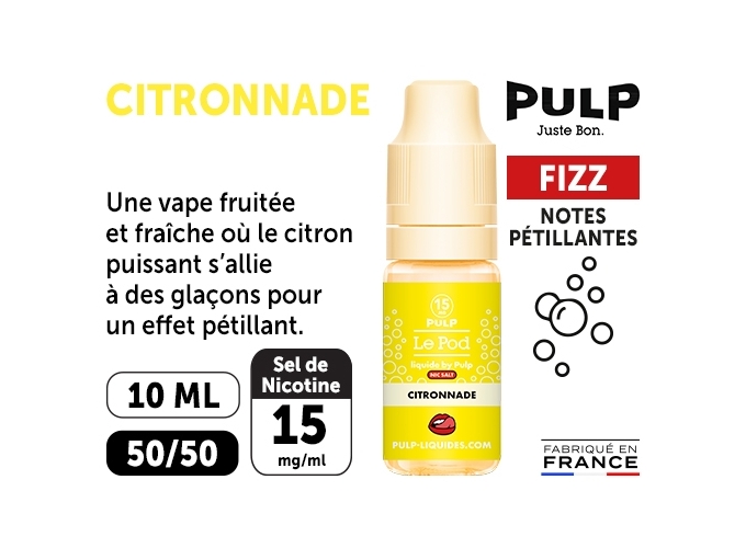 PULP FIZZ 10 ML CITRONNADE 15 MG ML