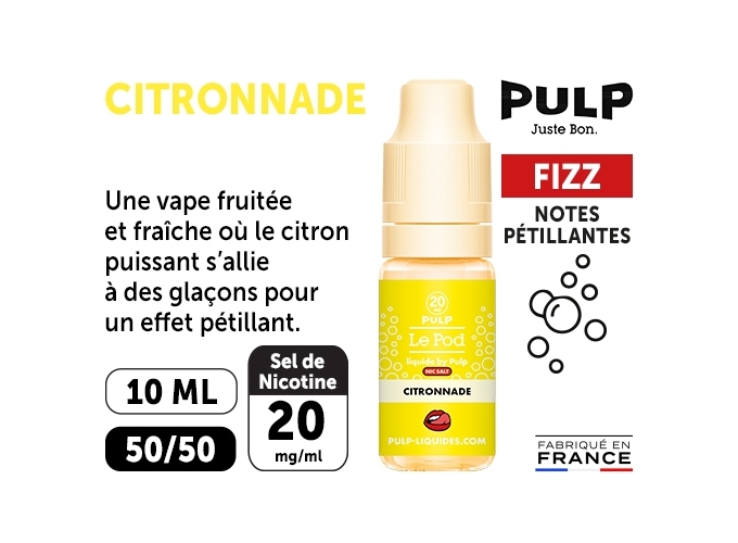 PULP FIZZ 10 ML CITRONNADE 20 MG ML