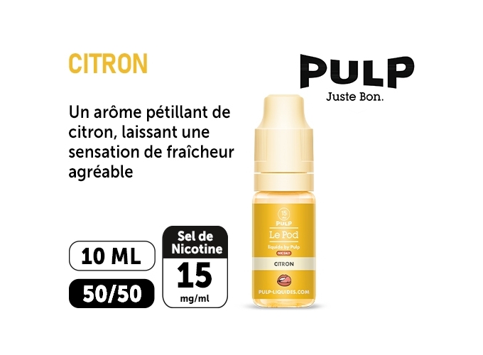 PULP LE POD CITRON 10 ML  15 MG ML