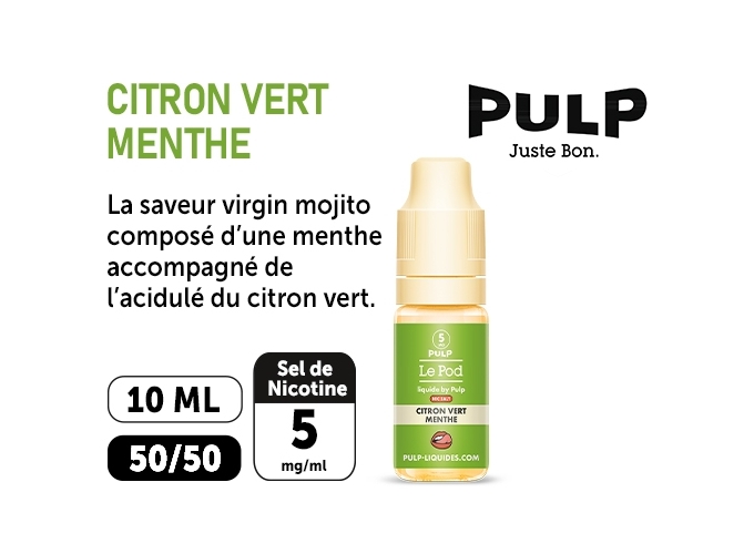 PULP LE POD CITRON VERT MENTHE 10 ML  05 MG ML