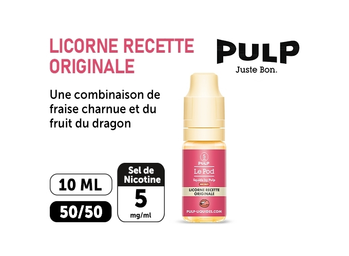 PULP LE POD DRAGON FRAISE LICORNE  10 ML 05 MG ML