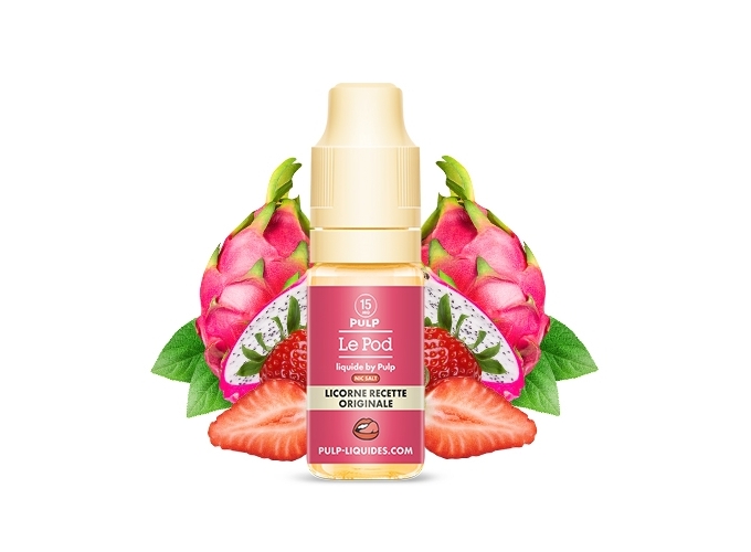 PULP LE POD DRAGON FRAISE LICORNE  10 ML 15 MG ML