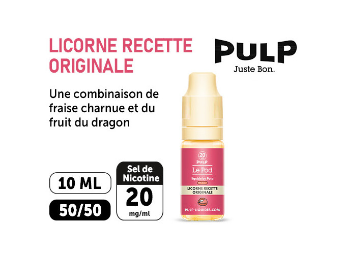 PULP LE POD DRAGON FRAISE LICORNE  10 ML 20 MG ML