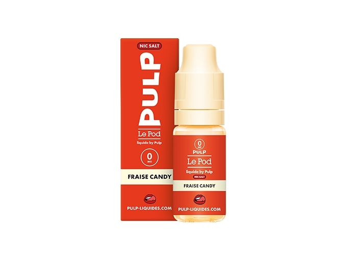 PULP LE POD FRAISE CANDY 10 ML  00 MG ML