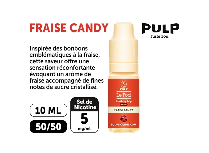 PULP LE POD FRAISE CANDY 10 ML  05 MG ML