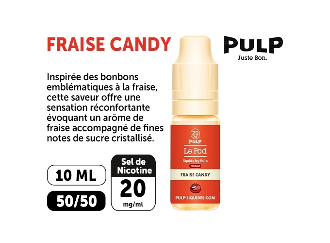 PULP LE POD FRAISE CANDY 10 ML  20 MG ML