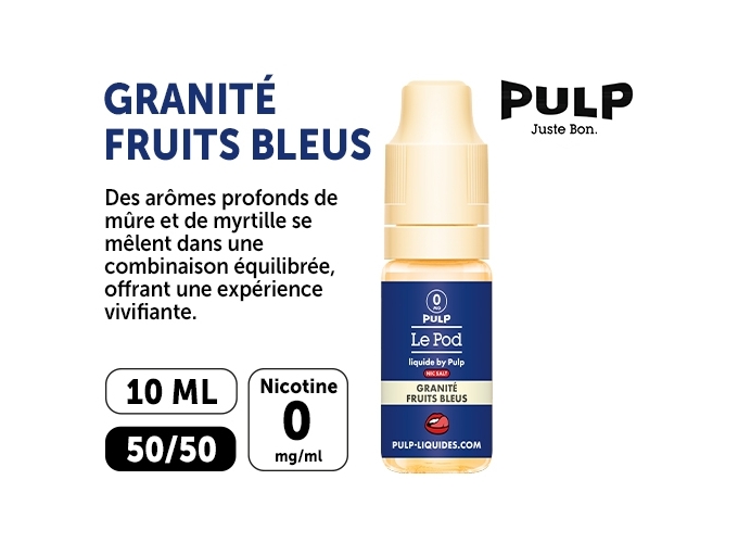PULP LE POD GRANITE FRUIT BLEUE 10 ML  00 MG ML