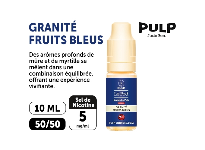 PULP LE POD GRANITE FRUIT BLEUE 10 ML  05 MG ML