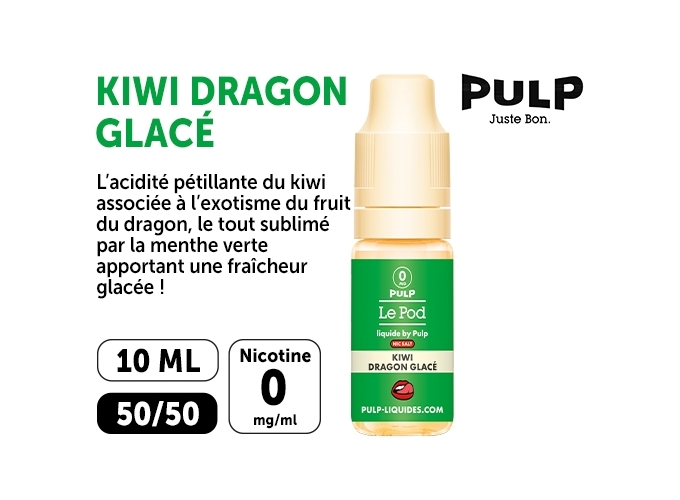 PULP LE POD KIWI DRAGON GLACÉ 10 ML  00 MG ML