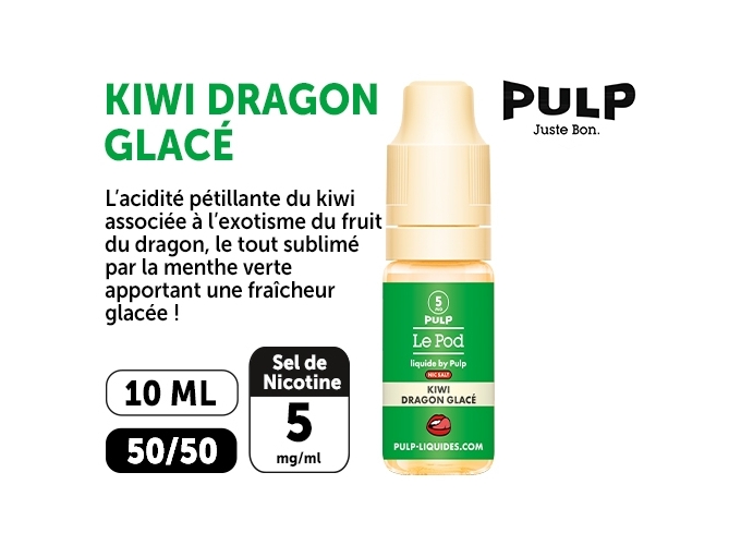 PULP LE POD KIWI DRAGON GLACÉ 10 ML  05 MG ML