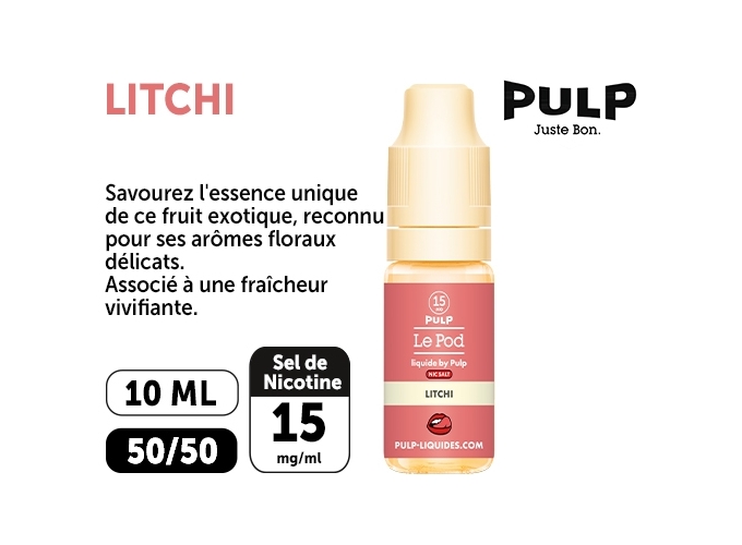 PULP LE POD LITCHI 10 ML  15 MG ML