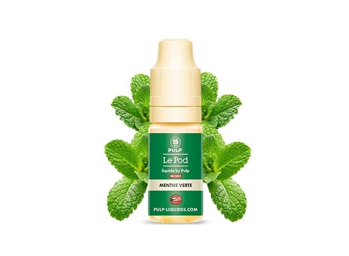 PULP LE POD  MENTHE VERTE  10 ML 15 MG ML
