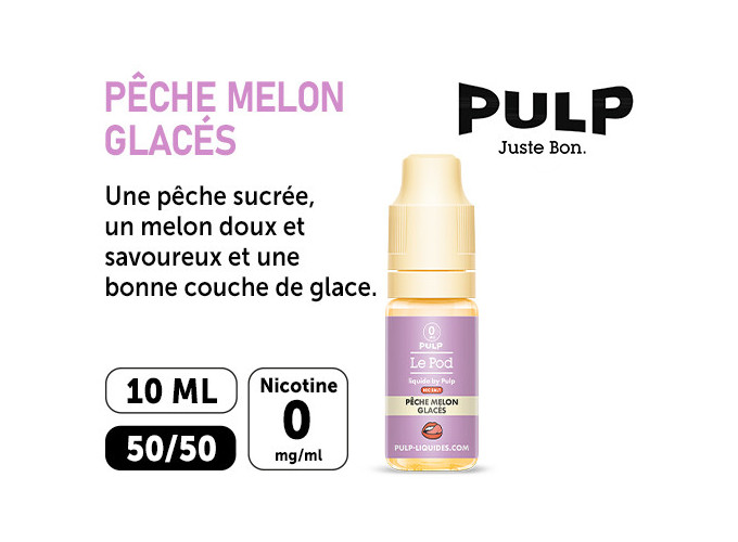 PULP LE POD  PECHE MELON GLACÉ  10 ML 00 MG ML