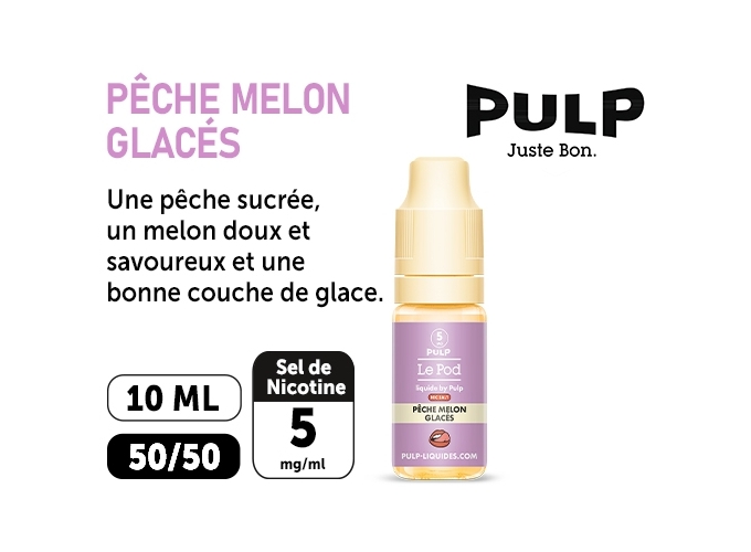 PULP LE POD  PECHE MELON GLACÉ  10 ML 05 MG ML