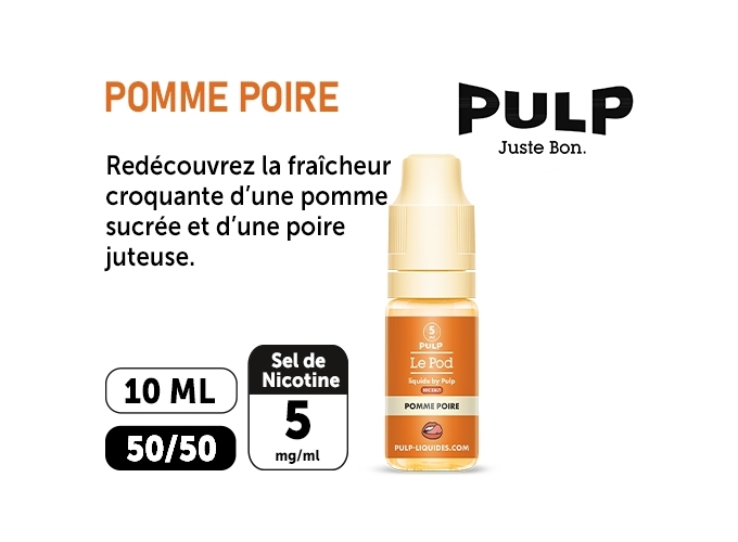PULP LE POD  POMME POIRE  10 ML 05 MG ML