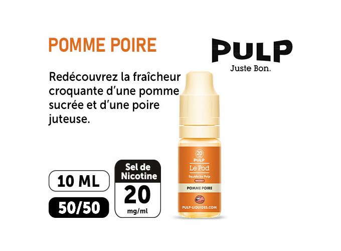 PULP LE POD  POMME POIRE  10 ML 20 MG ML