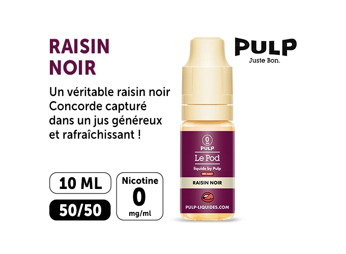 PULP LE POD RAISIN NOIR 10 ML  00 MG ML