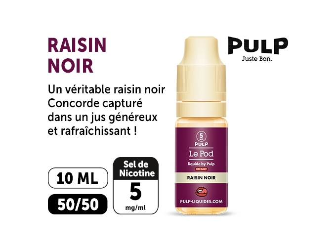 PULP LE POD RAISIN NOIR 10 ML  05 MG ML
