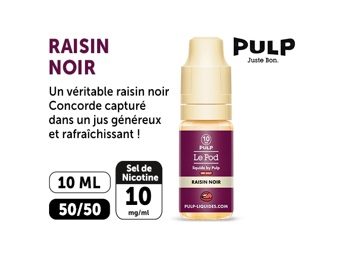 PULP LE POD RAISIN NOIR 10 ML  10 MG ML