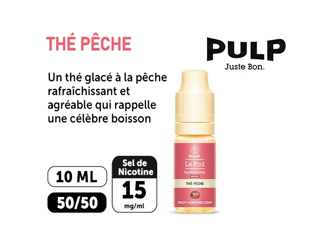 PULP LE POD  THÉ PECHE  10 ML 15 MG ML