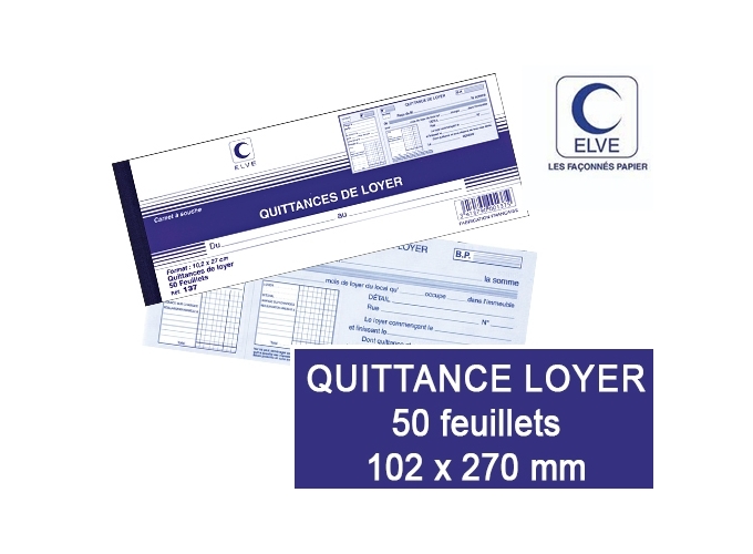 QUITTANCE LOYER CARNET 50F A SOUCHE (10)