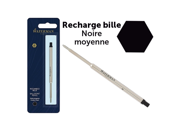 RECHARGE WATERMAN MAXIMA  MOYEN NOIR  (12)