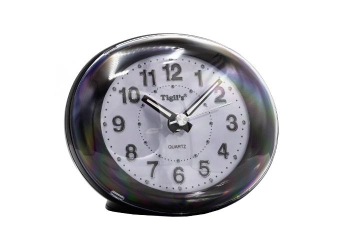 REVEIL QUARTZ LED  9.5X8X5cm NOIR (1)