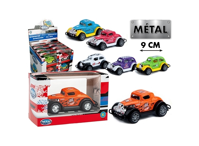 ROADSTER 9CM METAL RETROFICTION 4 ASSORTIS (24)