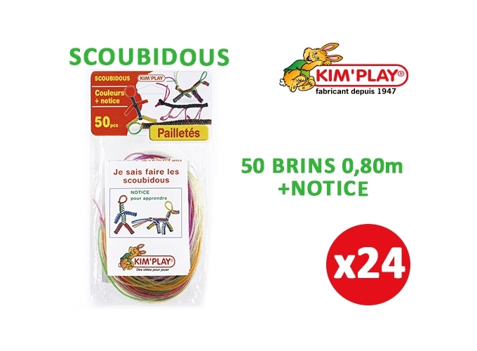 S CAV. 50 SCOUBIDOUS PAILLETES 0,80M  NOTICE (24)