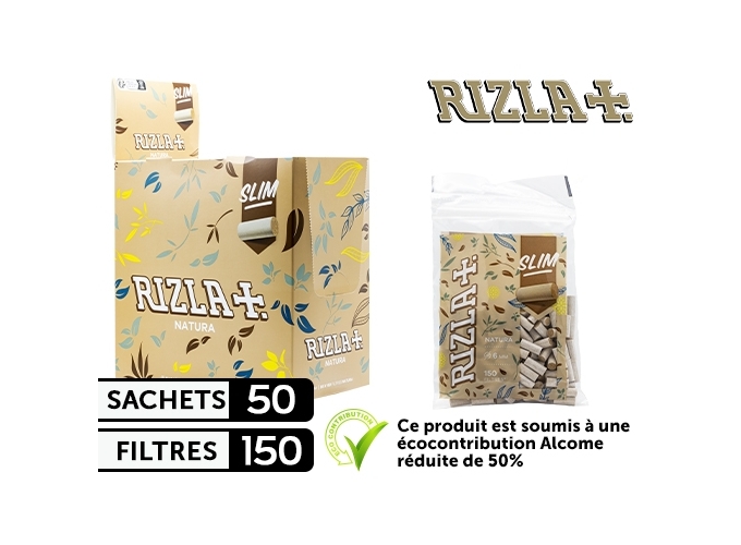SACH. 150 FILTRES RIZLA SLIM  BIODEGRADABL  (4x50)