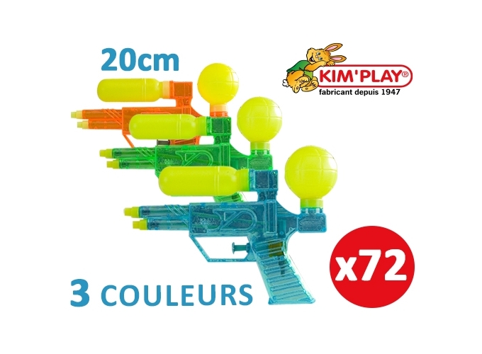 SACH. CAV.PISTOLET EAU 20CM 2 RESERVOIRS ASS. (72)