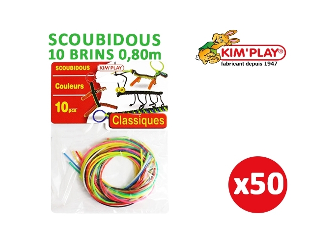 SACH. CAV. SCOUBIDOUS 10 BRINS 0,80M (50)