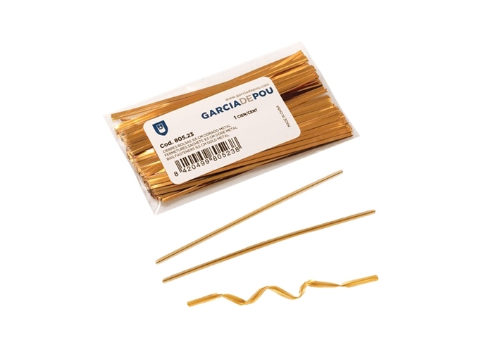 SACHET 100 LIENS CELLO 9.5CMx4MM KRAFT