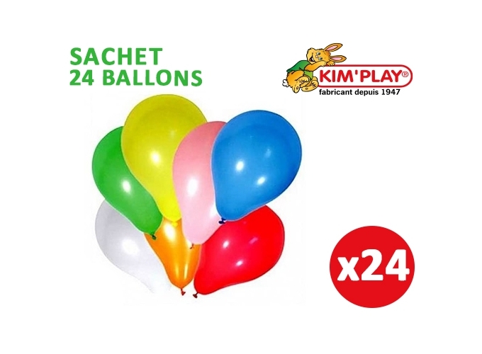 SACHET 24 BALLONS ASSORTIS (24)