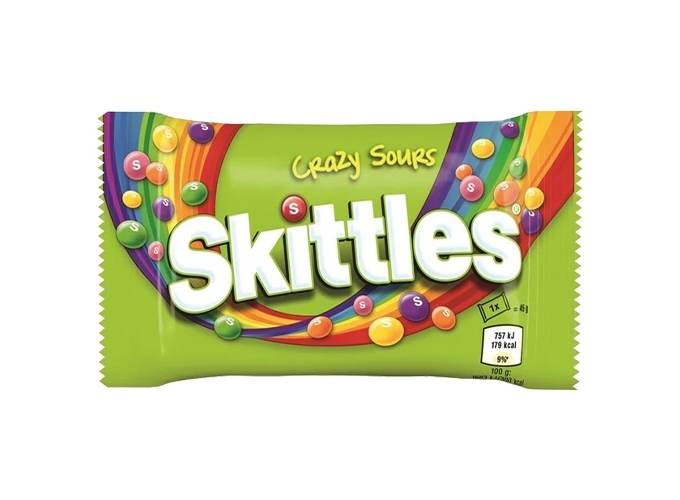 SACHET 45g SKITTLES CRAZY SOURS (BTE.36)