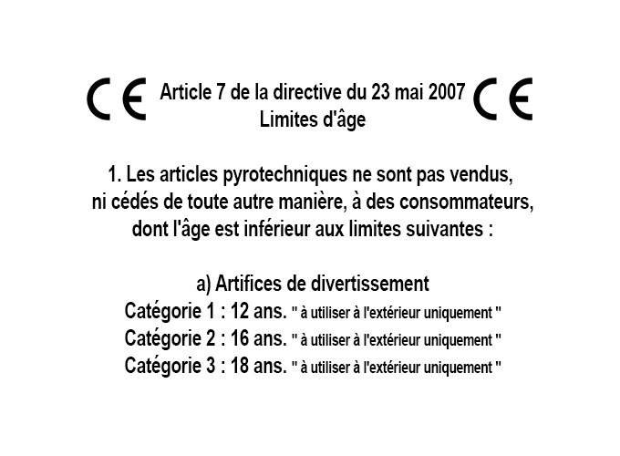 SACHET 6 FUMIGENES K1 3 COUL. ASS. (BTE.12)