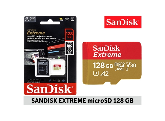 SANDISK Micro SD Extreme 128Go cl 10 avec ada  new