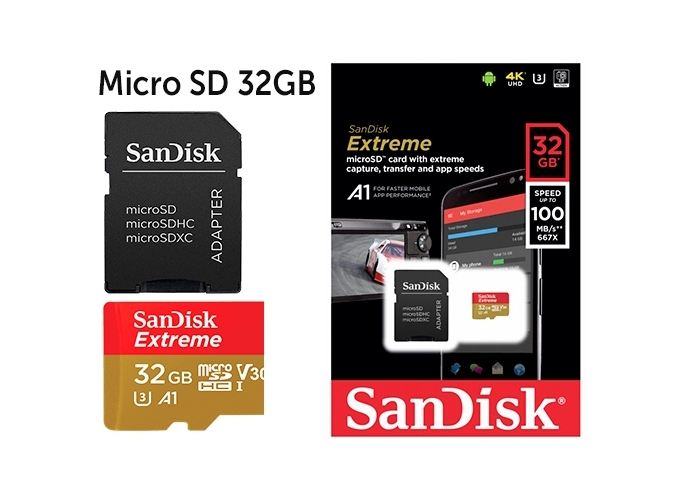 SANDISK Micro SD Extreme 32Go classe 10 avec adapt