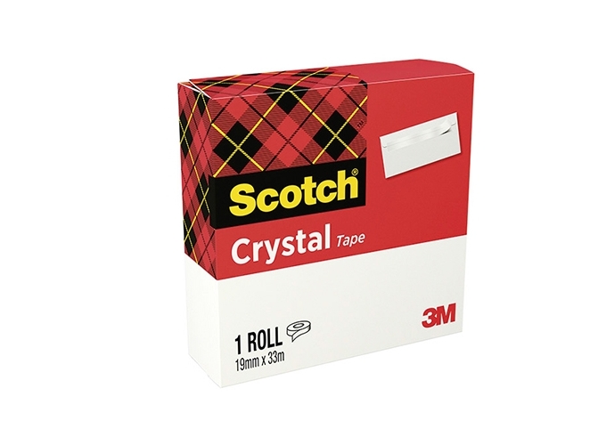 SCOTCH RLX  ADHESIF CRYSTAL 19MMX33M (12)